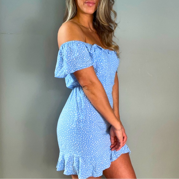 Altar'd State Dresses & Skirts - Altar’d State Blue Floral Sun Dress Mini Dress